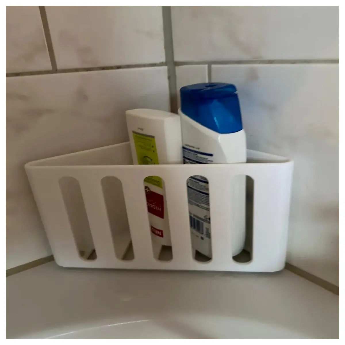 Shower Hair Holder Bathroom Towel Rack Shampoo Organizer Kitchen Towel Shelf Space Saving