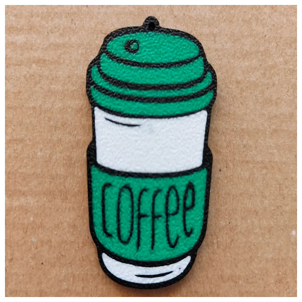 Coffee Keychain Coffee Lover Gift Coffee Cup Charm Coffee Theme Accessory Coffee Decoration