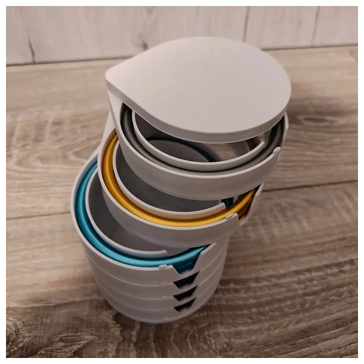 Stack Organizer Loop Strap Storage Solution Multi Purpose Storage Box Home Organization Supplies Stackable Storage