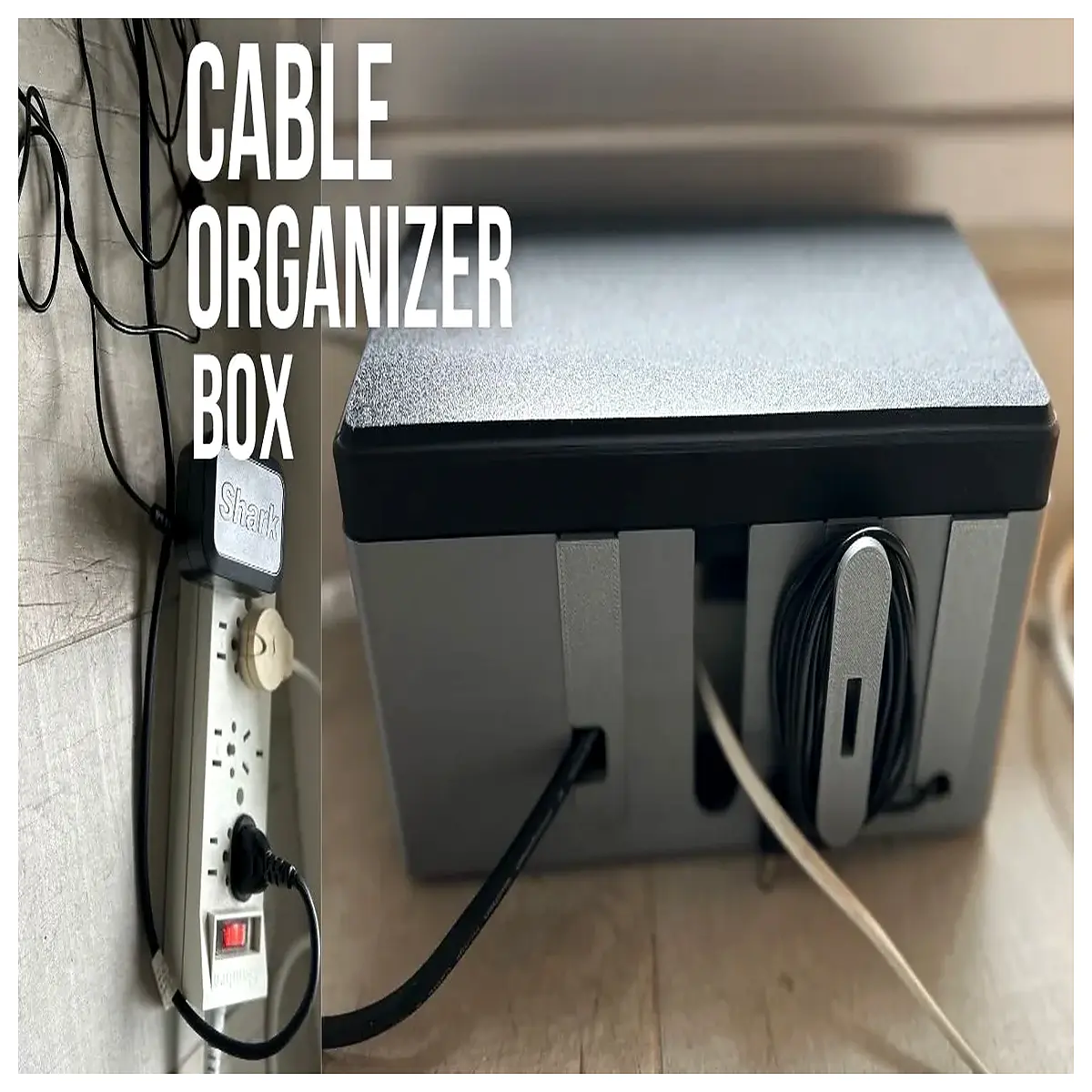 Cable Organizer Box Wire Management Box Cord Storage Box Home Office Cable Organizer Multi Purpose Storage Container