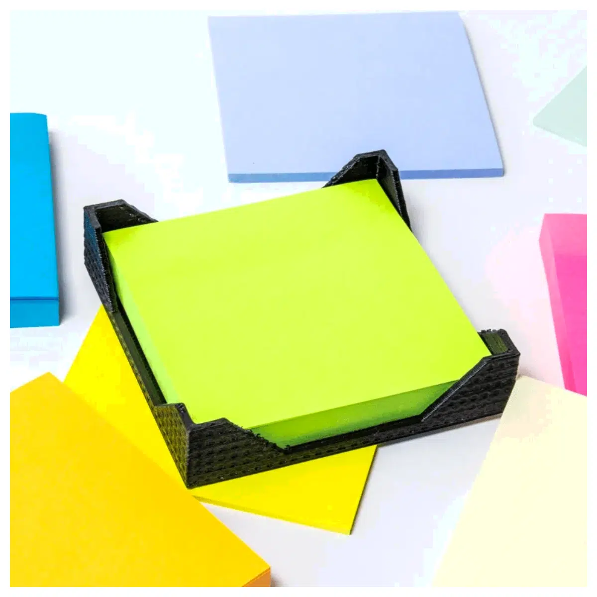 Sticky Note Holder Desk Organizer Wall Mount Office Supplies Magnetic Stand Adhesive Display for Bulletin Boards