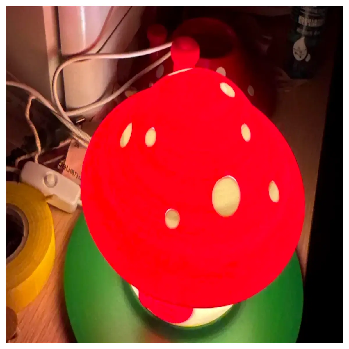 cute mushroom night for kids bedroom ambient mood with dual color temperature soft table for nursery decor and sleep aid