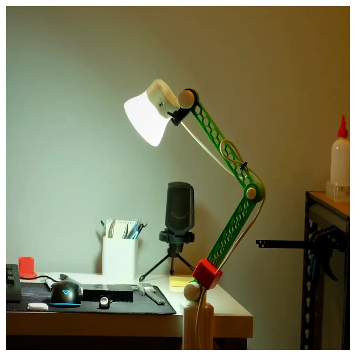 flexible arm phone with clip on for desk drop night adjustable gooseneck reading for bedside
