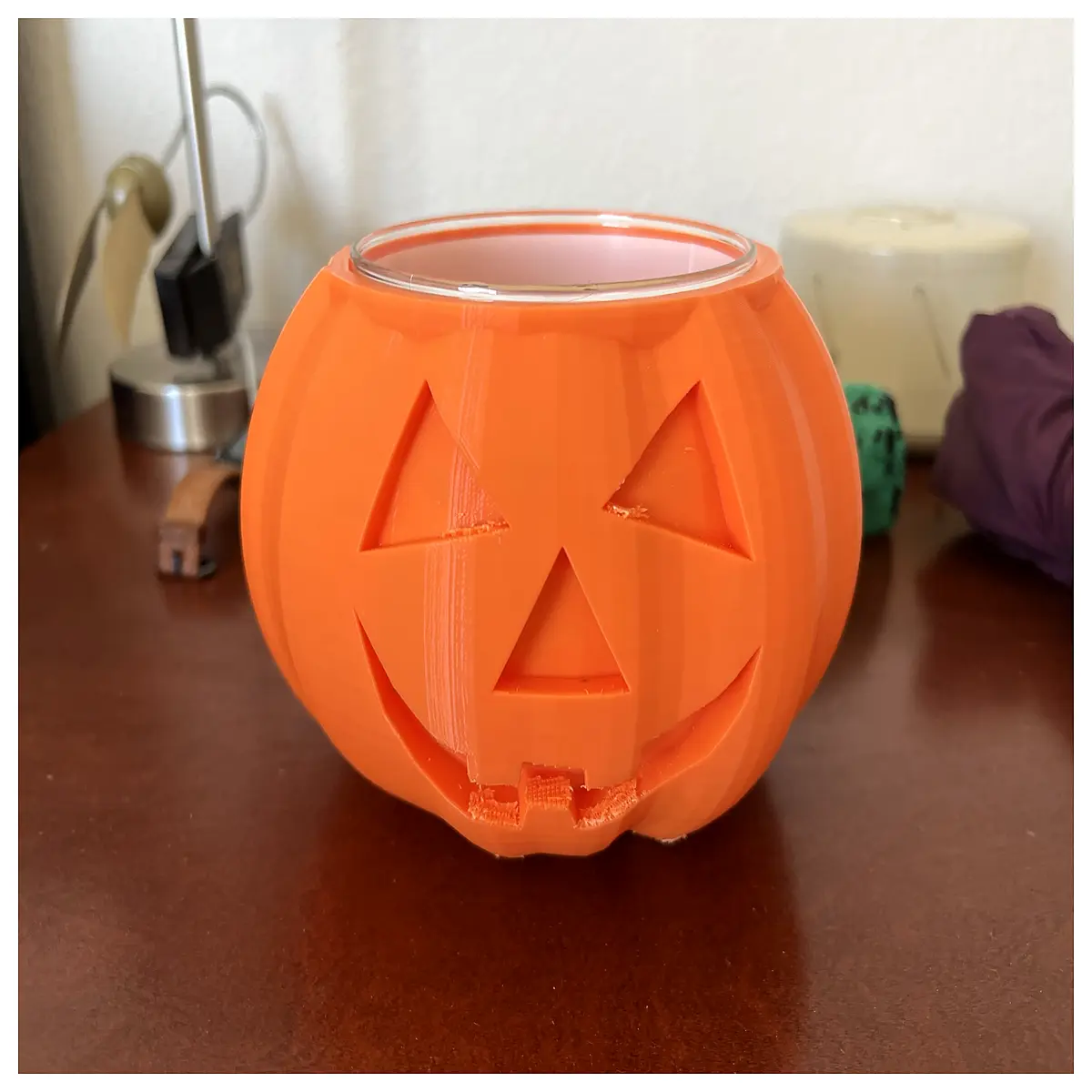 Candlestick Decorative Home Accent Fall Festival Decoration Party Gift Orange Candle Holder Wedding Decor