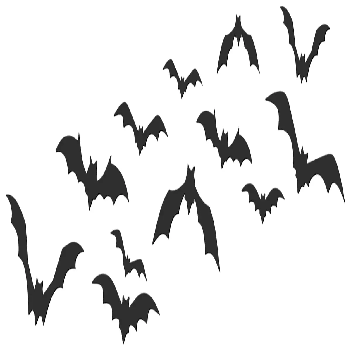 spooky halloween bat wall decals hanging plastic bats for party decor vampire spooky home decoration