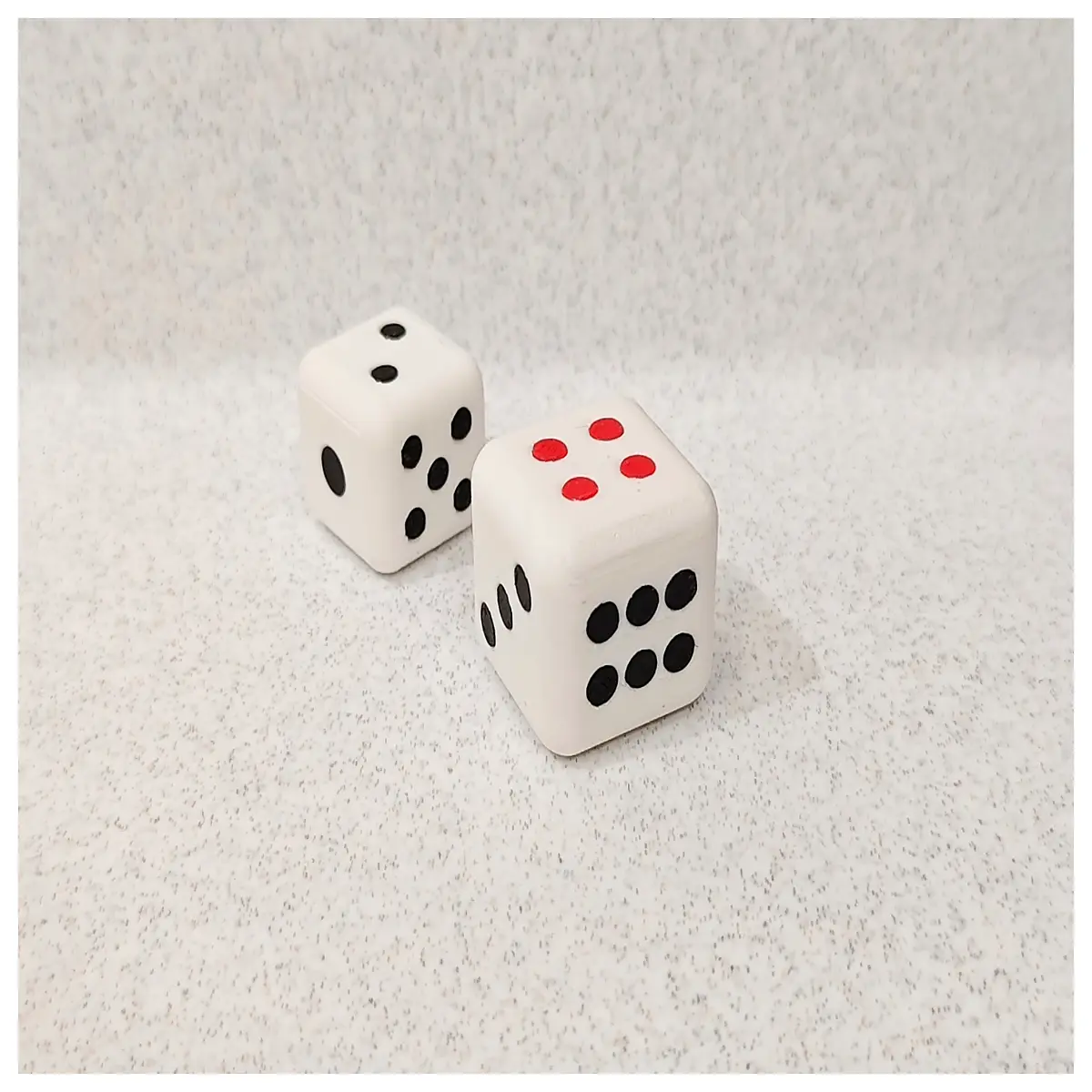 custom printed dice with user chosen colors realistic look