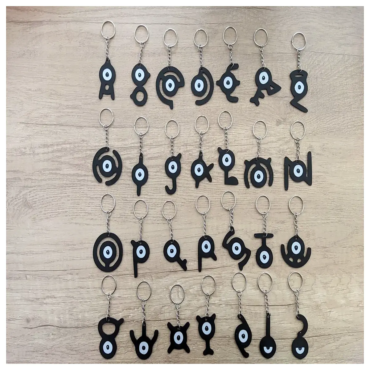 Unknown Teng Alphabet Keychain Collection Trendy Personalized Letter Charms Car Bag Phone Accessories Design Collectible Letter Parts