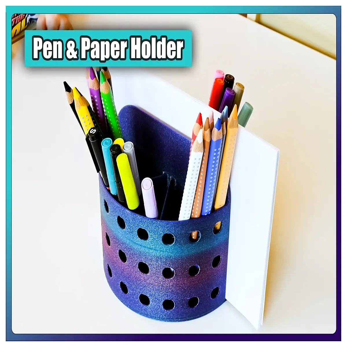 Writing Holder Pen Stand Desk Organizer Paper Clip Holder Stationery Accessories Adjustable Pen Rest for Desk Office Creative Decor