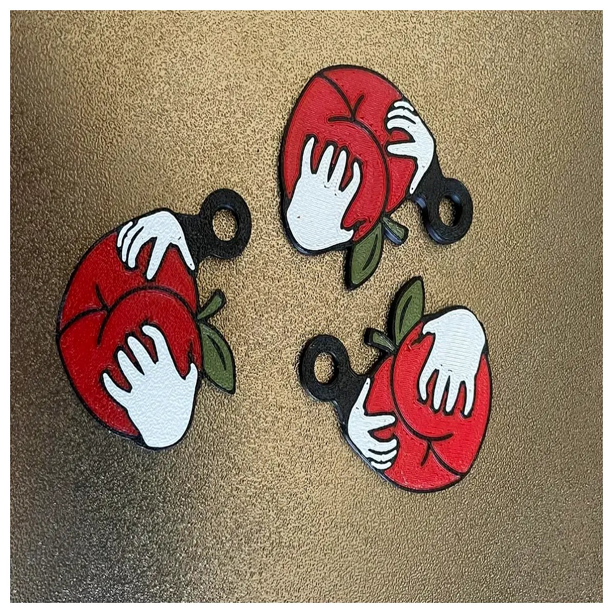 Peach Butt Keychain Cute Cartoon Charm Fun Gift Birthday Surprise Student Decoration Adorable Miniature Figurine Peach Butt