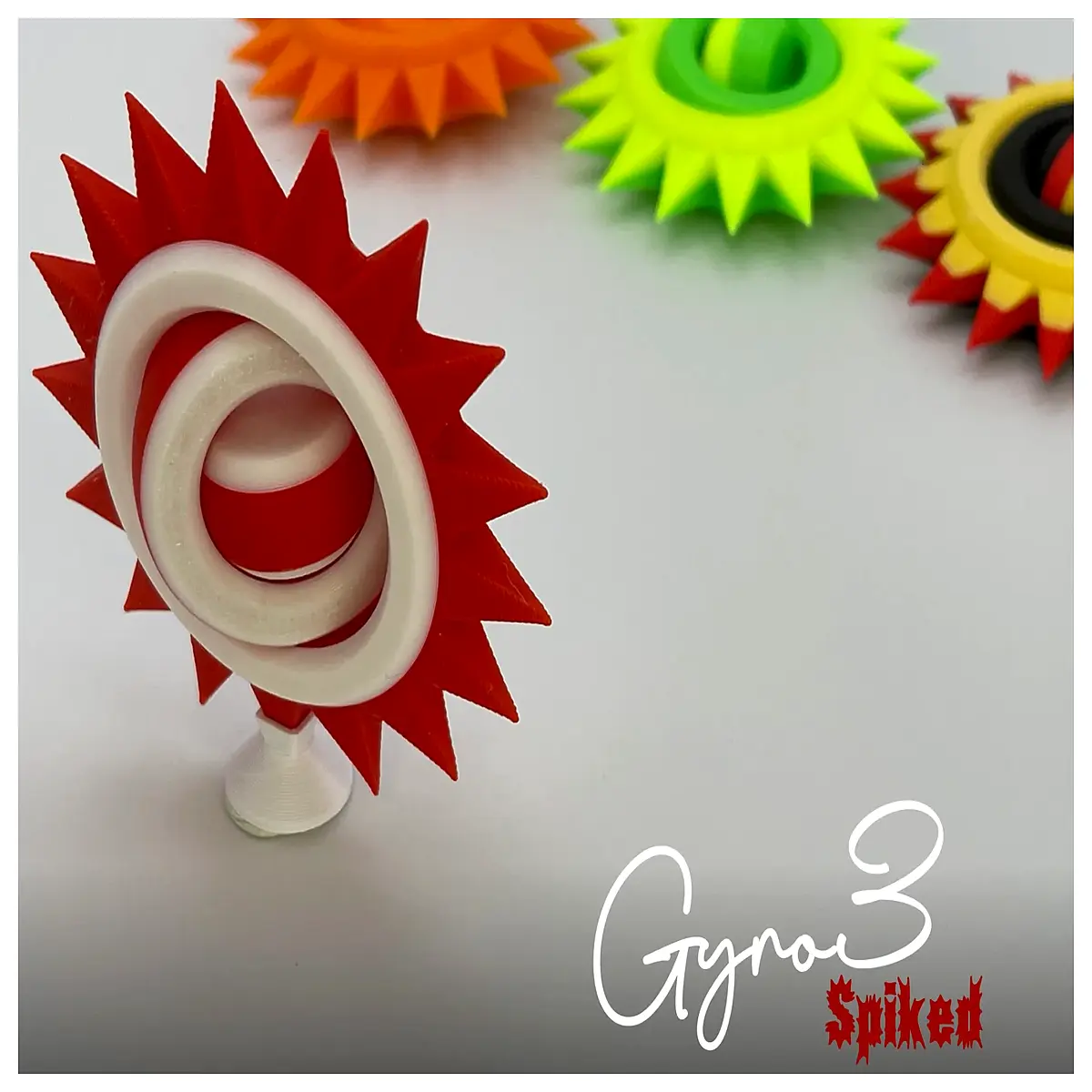 Gyro 3 Needle tipped Finger Gyro Finger Dexterity Toy Kids Brain Teaser Finger Spinners Motor Skill Development Sensory Fun Toy