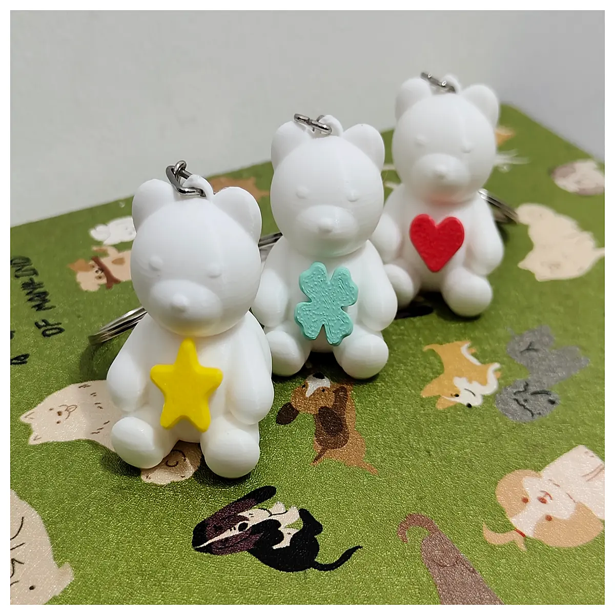 Lucky Bear Charm Cute Keychain Gift Decoration Student Accessories Mobile Peripheral Bear Figurine Lucky Bear