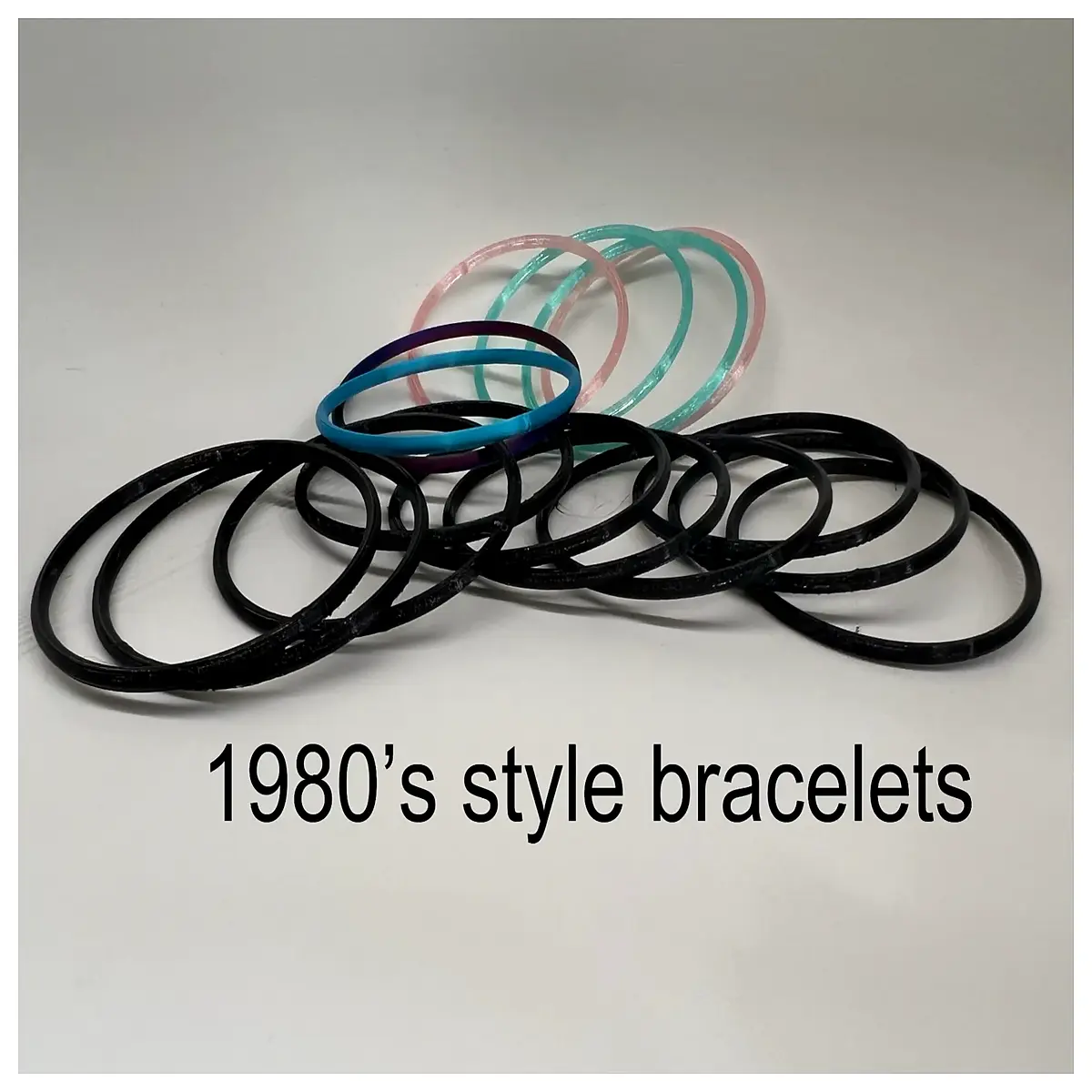 1980s Rubber Bracelets Retro Charm Wristbands Vintage Fashion Jewelry Bracelet Accessories Polyvinyl Chloride Bracelets