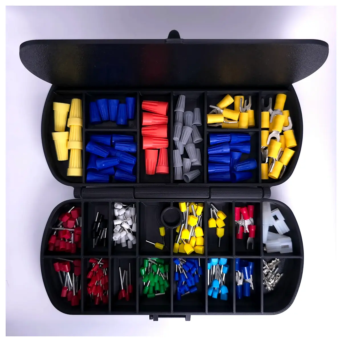 small parts organizer box with compartments for screws bolts nuts washers hardware storage container