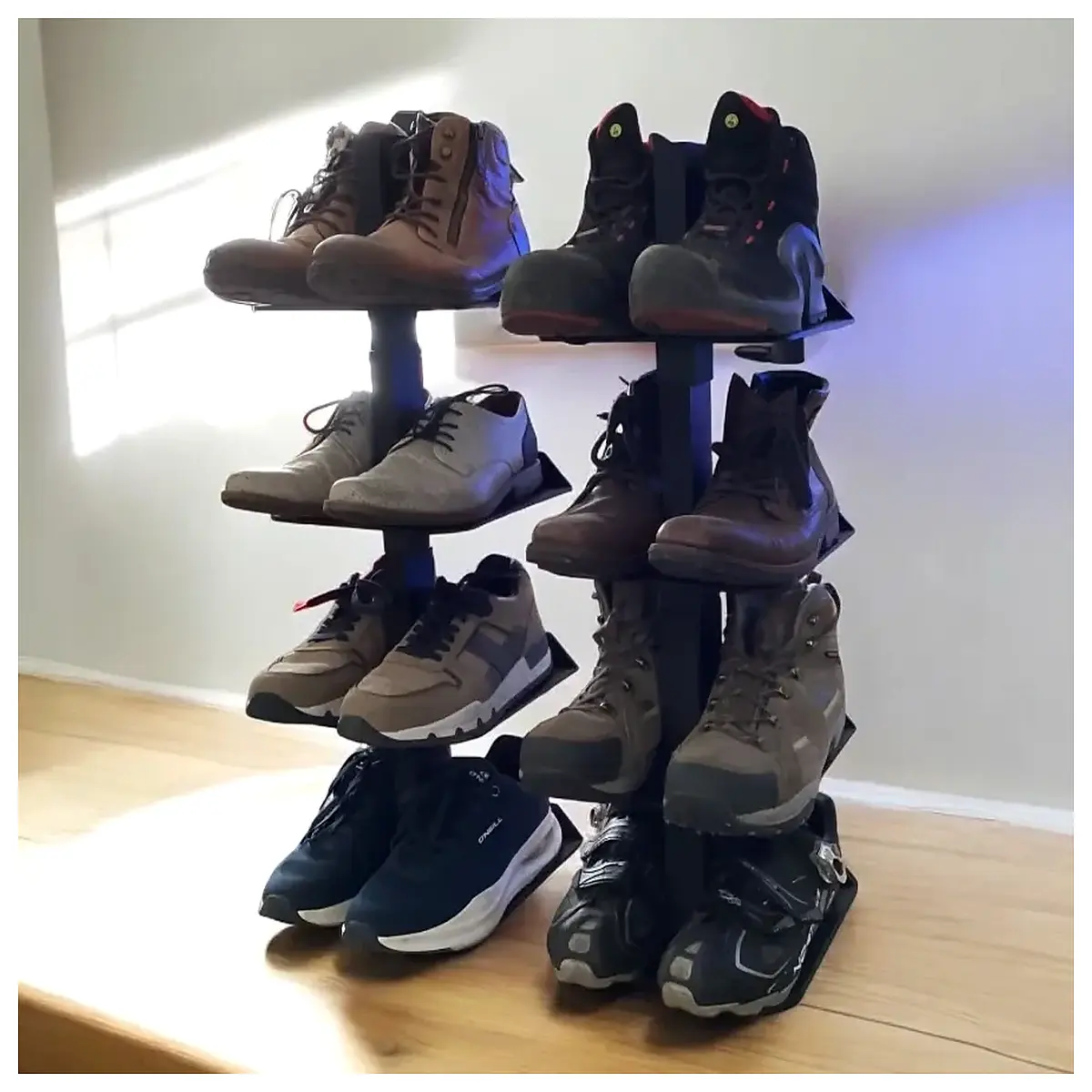 Stackable Shoe Rack Dense Storage Indoor Shoe Shelves Multi Tiered Space Saving Home Organization Staircase Shoe Stand