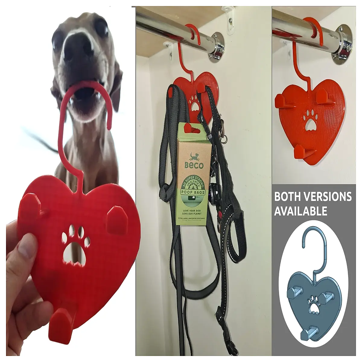 cute shaped wall hook for pet collars leashes key organizer duty adhesive sticky hanger for home bathroom