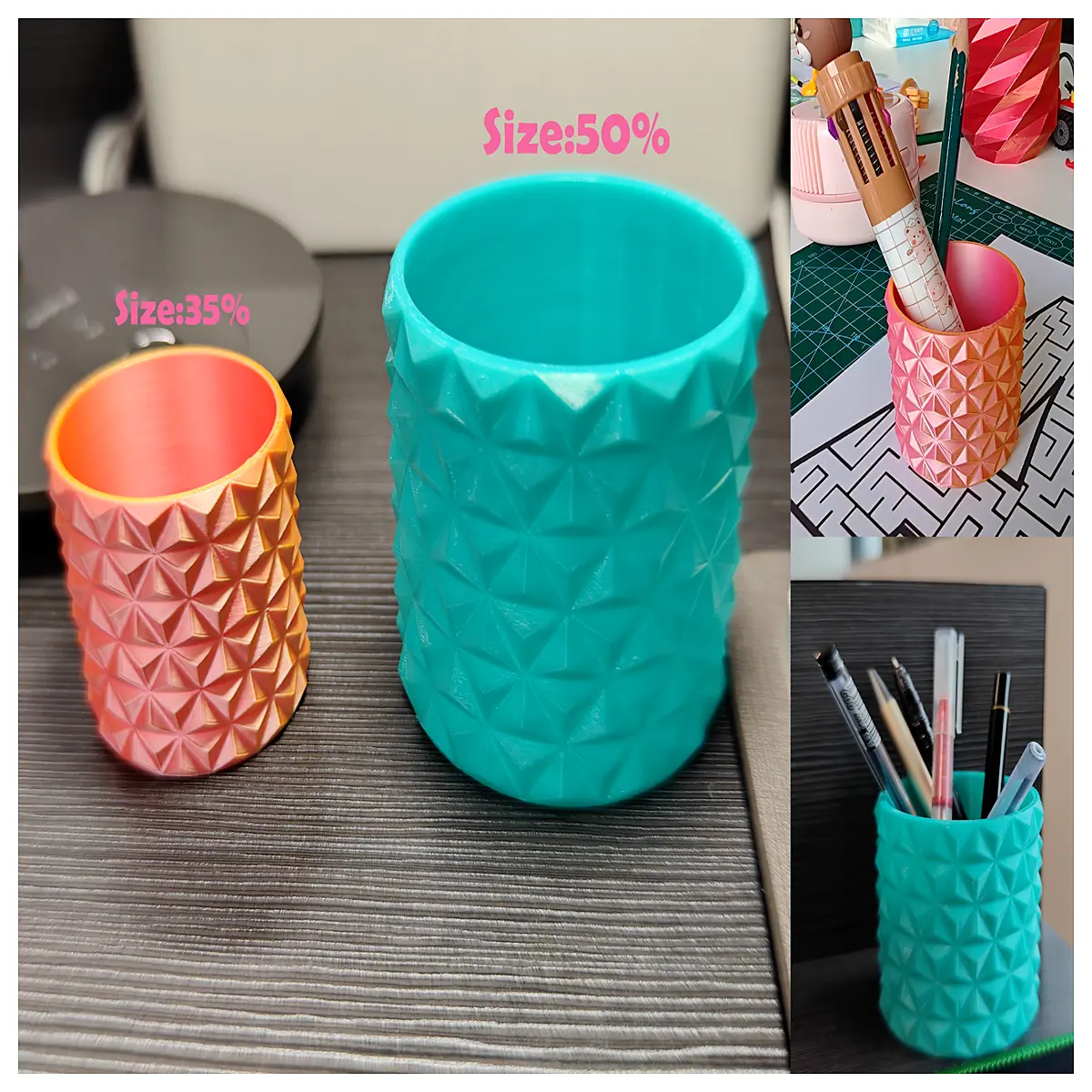 triangular desk organizer for pens and pencils geometric triangle pen holder for office supplies modern metal mesh pencil cup storage