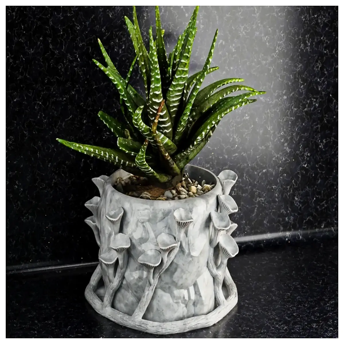 cute mushroom planter pot for succulents cactus indoor desk decor resin ceramic flower container