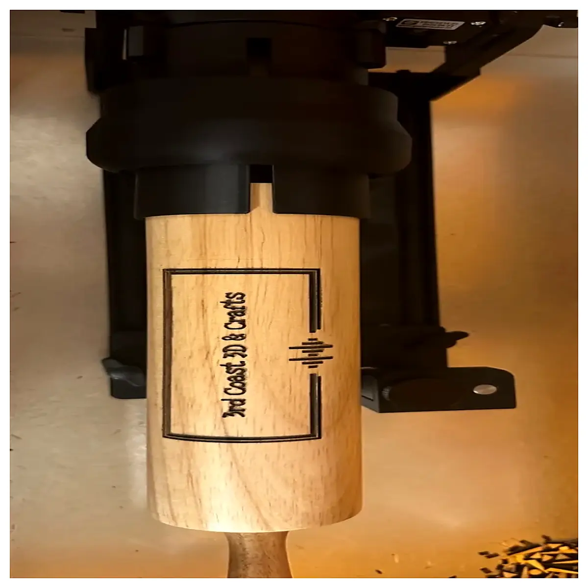 laser engraving rotary roller attachment for rolling pin cylindrical wood turning jig