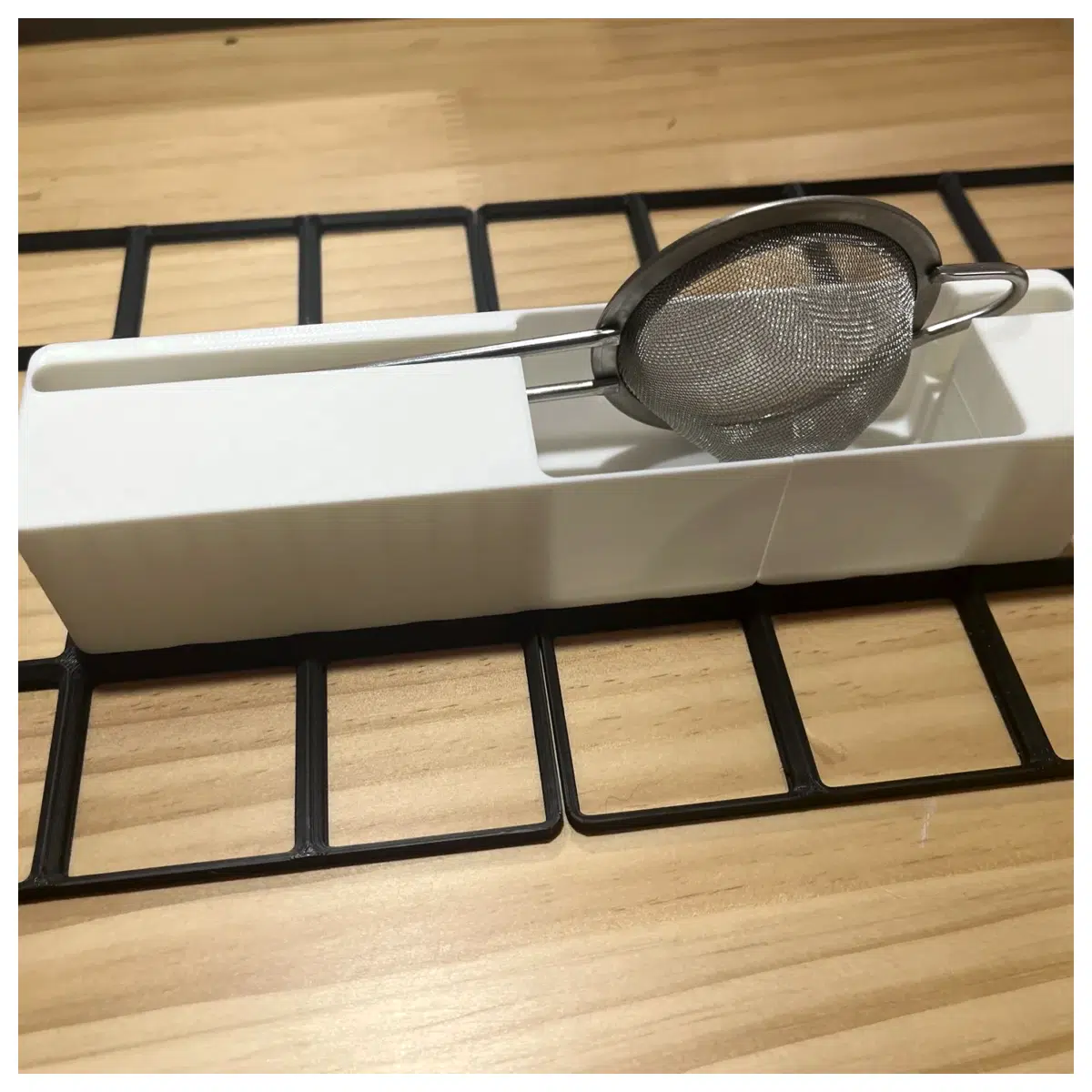 Gridfinity Fine Mesh Filter Box Filtering Debris Desk Organization Kitchen Cleaning Small Particle Removal Filter Accessory