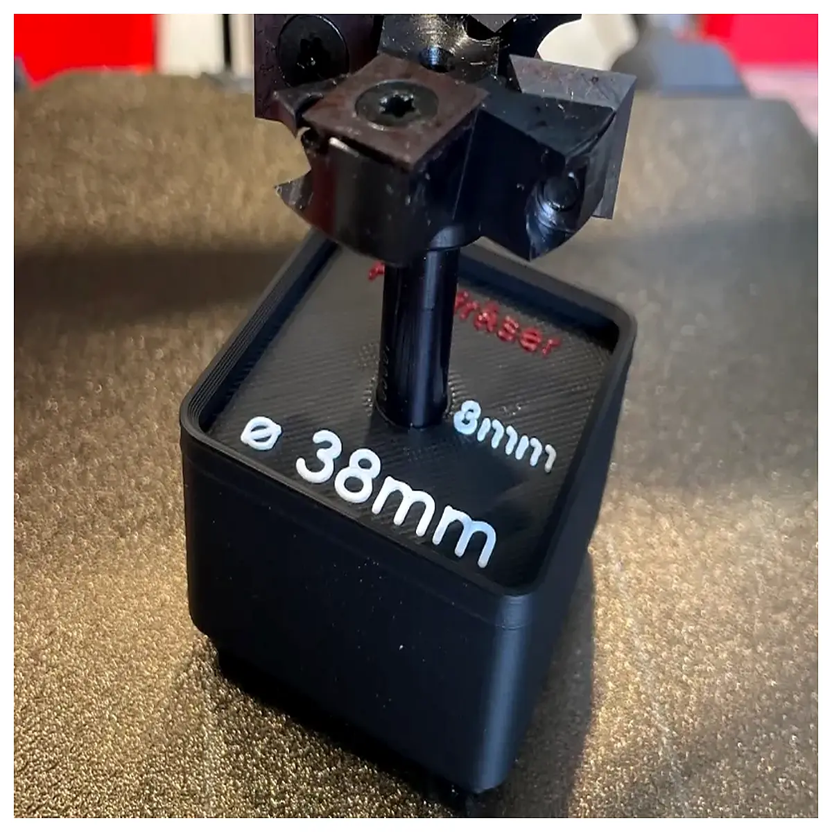 gridfinity 38mm end mill holder system modular storage for cnc router bits compact organizer for workshop tools
