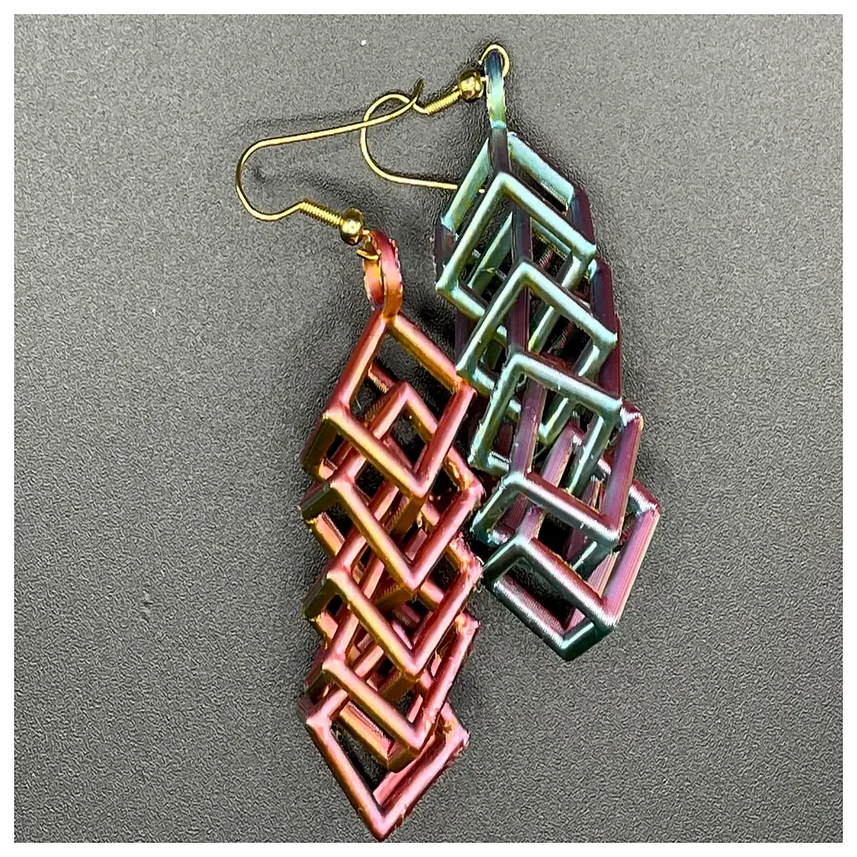 Five Linked Cube Earrings Women s Geometric Earring Modern Minimalist Design Fashion Jewelry Creative Stud Earrings