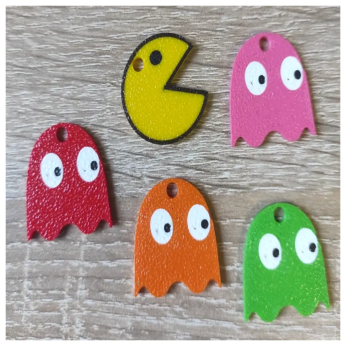 Pac Man Keychain Classic Game Collectible Arcade Memorabilia Retro Toy Accessory Anime Figure Gift