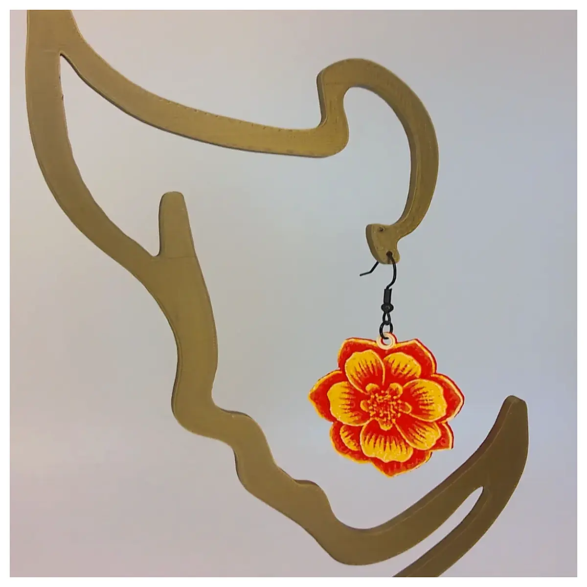 Red and Yellow Flower Earrings Women s Earrings Decorative Earrings Elegant Earring Party Gift Festival Accessories Floral Earrings