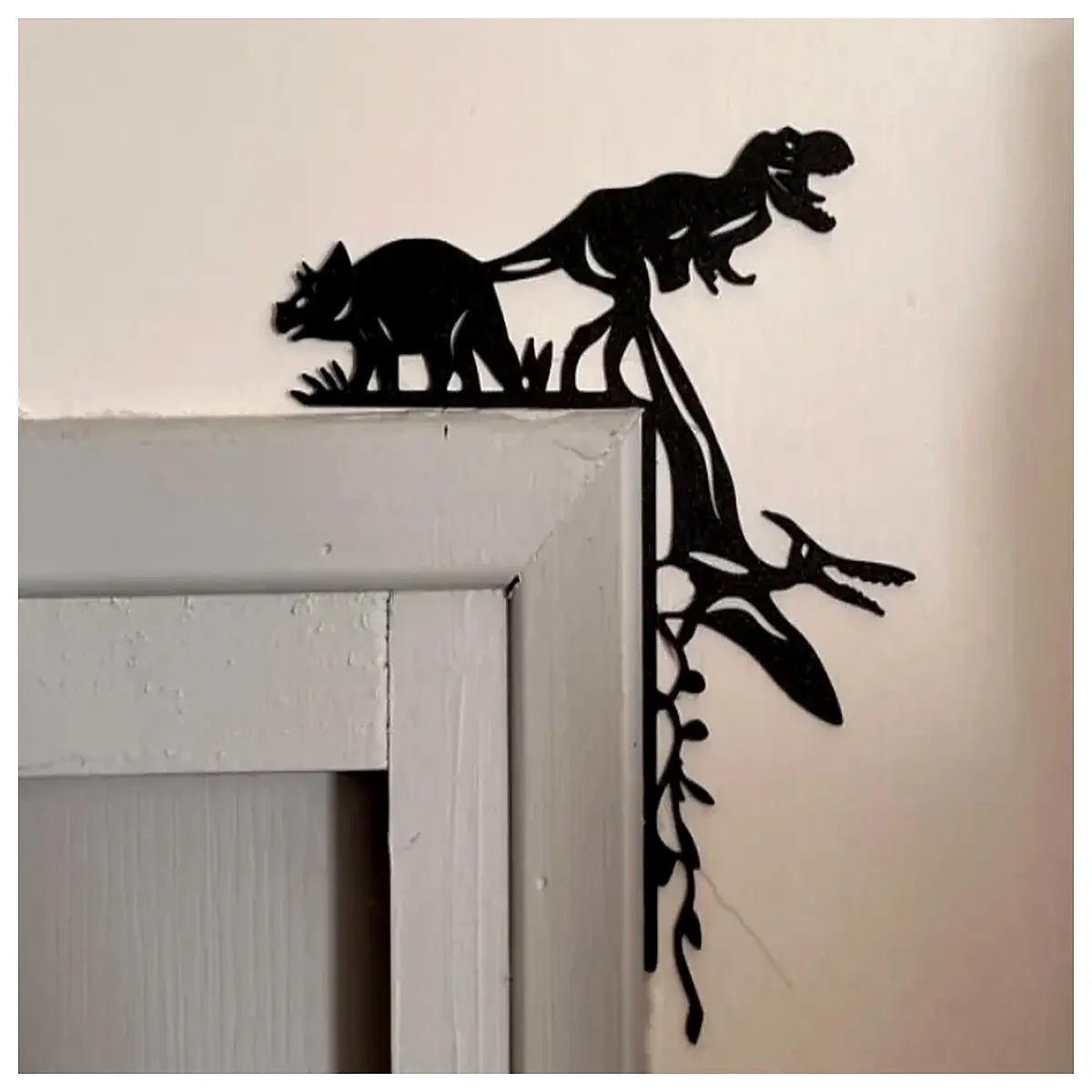 dinosaur door decal for kids room wall art vinyl sticker prehistoric animal decor nursery