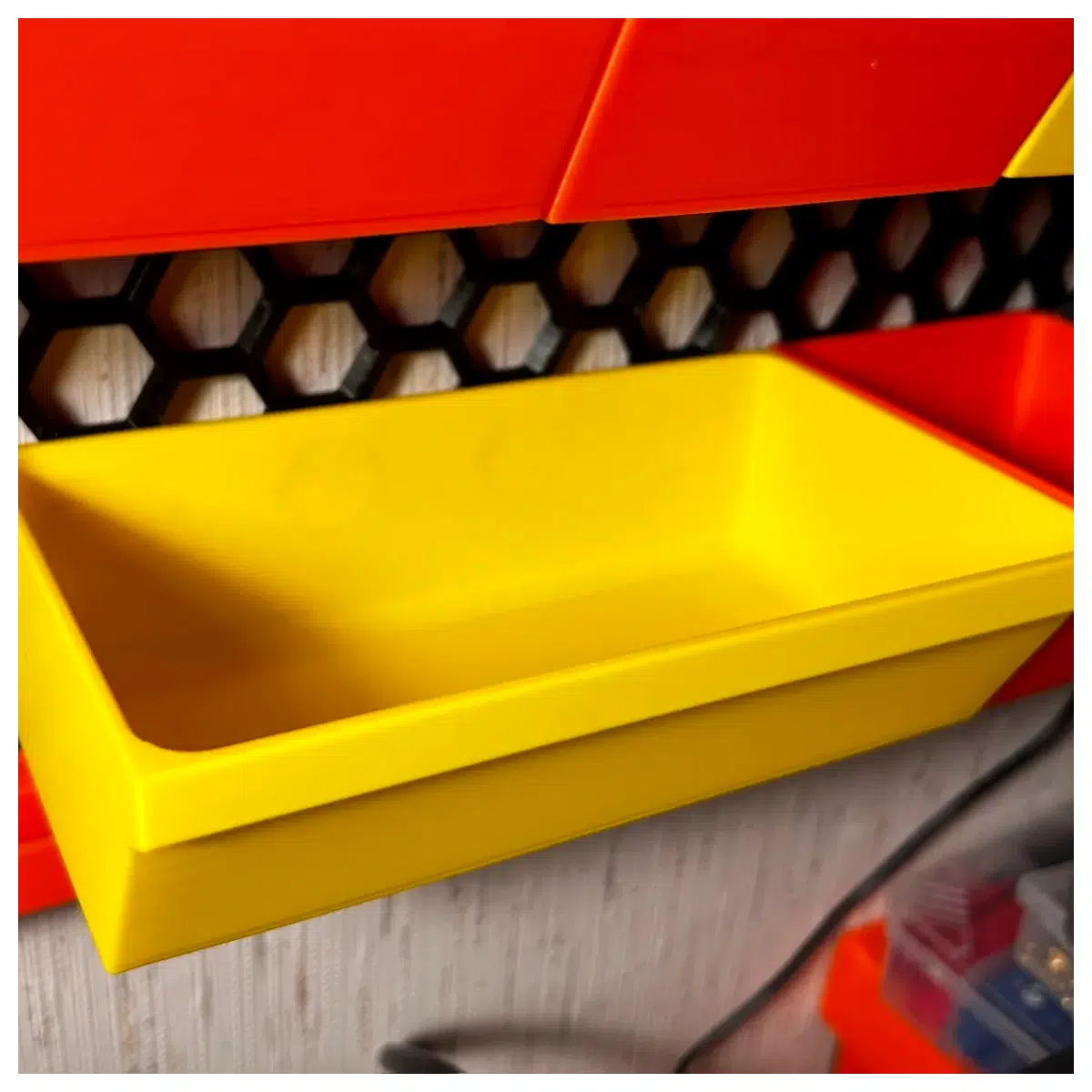 large honeycomb wall mounted storage tray organizer for kitchen bathroom office desk supplies modular stacking basket