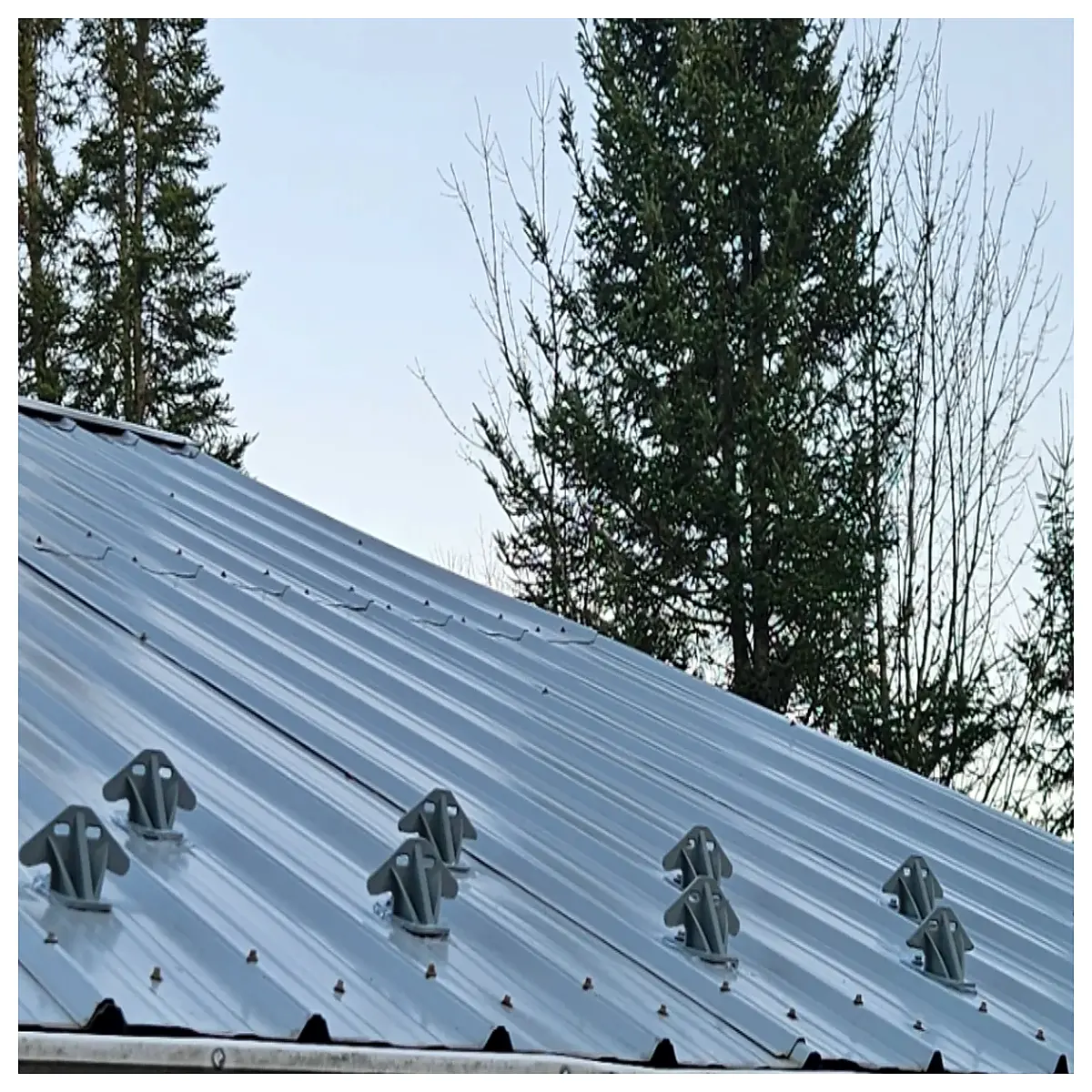 roof snow guards for metal shingle asphalt sliding ice dam protection duty snow retention system