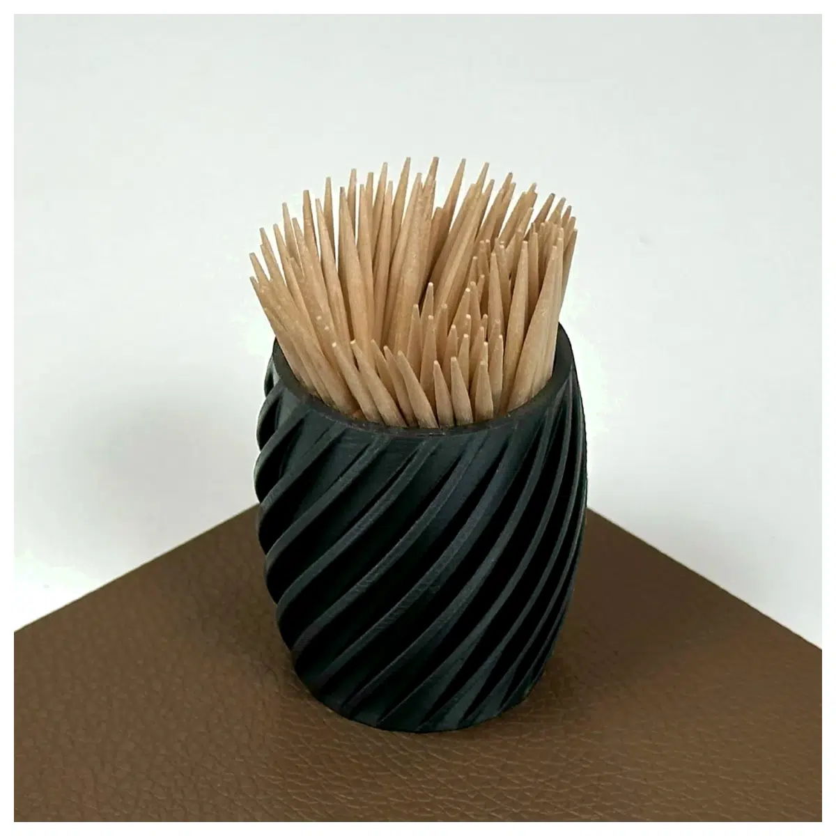 twisted spiral toothpick holder container for kitchen table dining room countertop decor