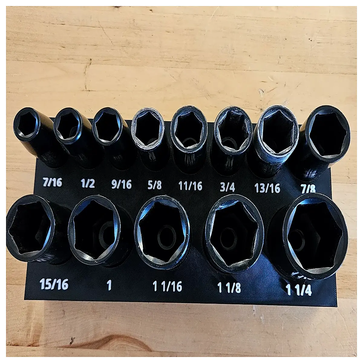 gridfinity harbor freight sae socket organizer tray insert for tool chest drawer storage system
