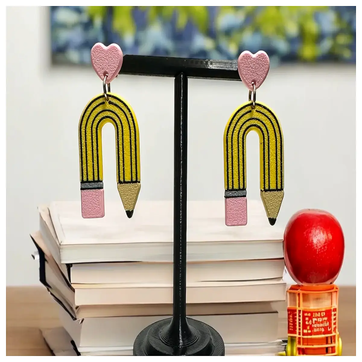 Return to School Pencil Earrings Women s Stud Earrings Cute Fresh Style Minimalist Fashion Graduation Gift Decoration