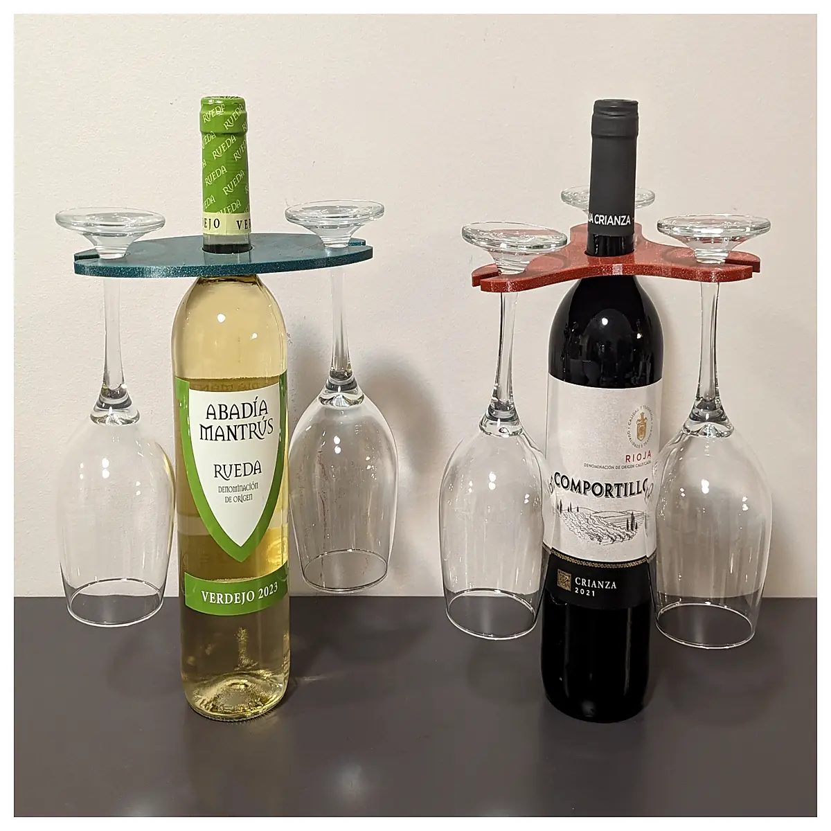 modern wine glass rack holder for 2 or 4 stemware kitchen cabinet organizer storage clear acrylic wine glasses hanger