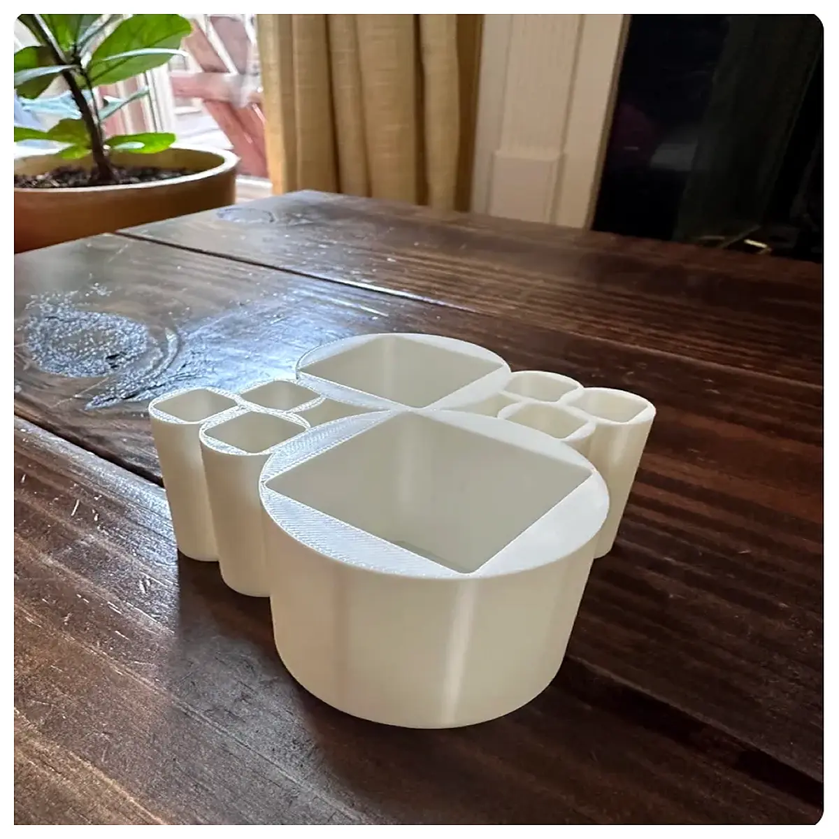 desk organizer with compartments for office supplies desktop storage box for pens and stationery plastic file holder for home workspace