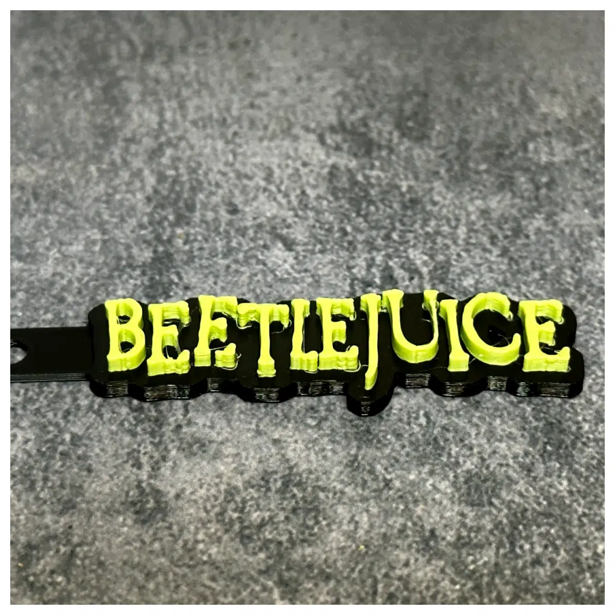 Beetlejuice Keychain Horror Movie Collectible Gothic Decoration Ghost Theme Keyring Spooky Gift for Fans