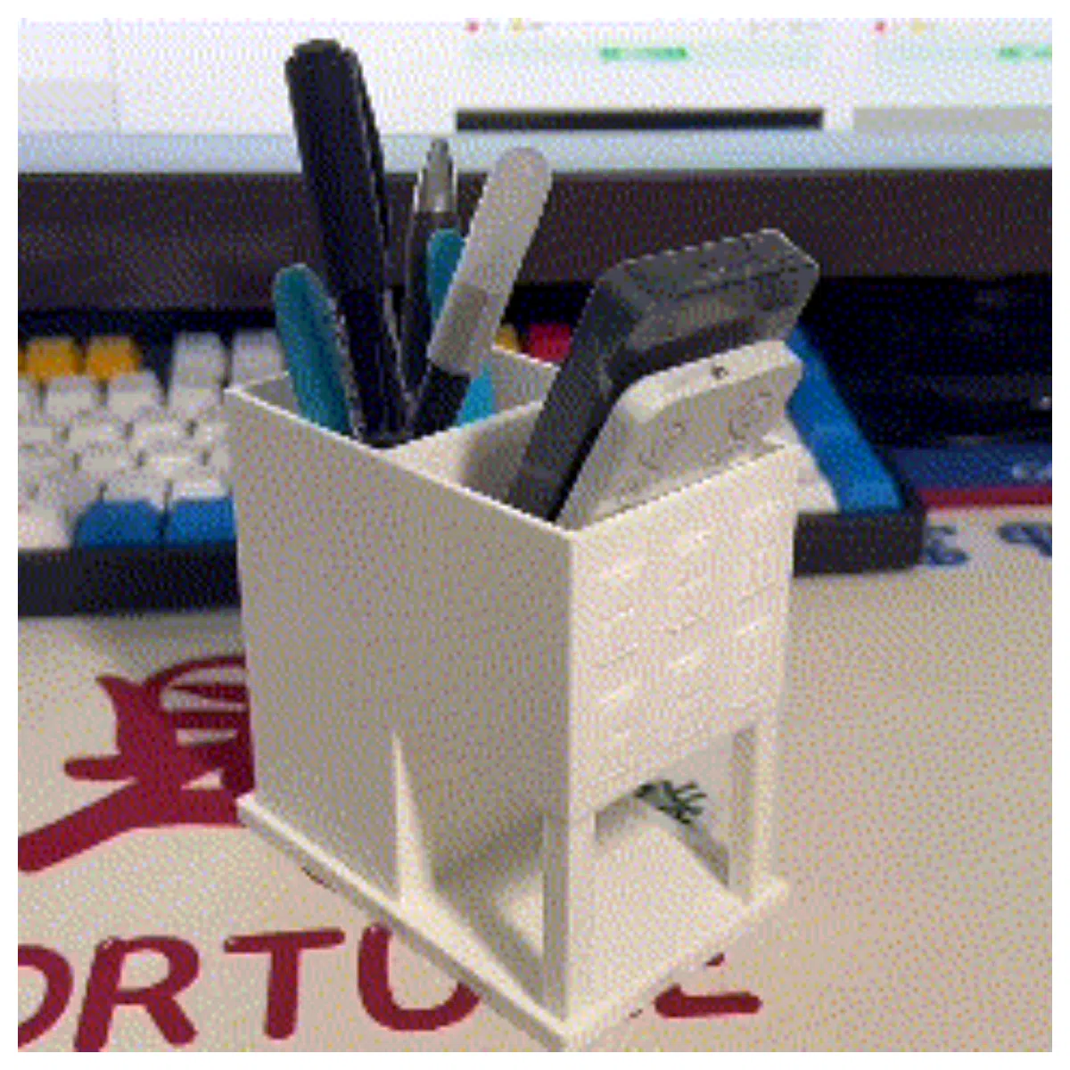 Guangzhou Rickshaw Building Pen Case Pencil Holder Organizer Box Multi Function Student Stationery Storage Portable Creative Office School Supplies