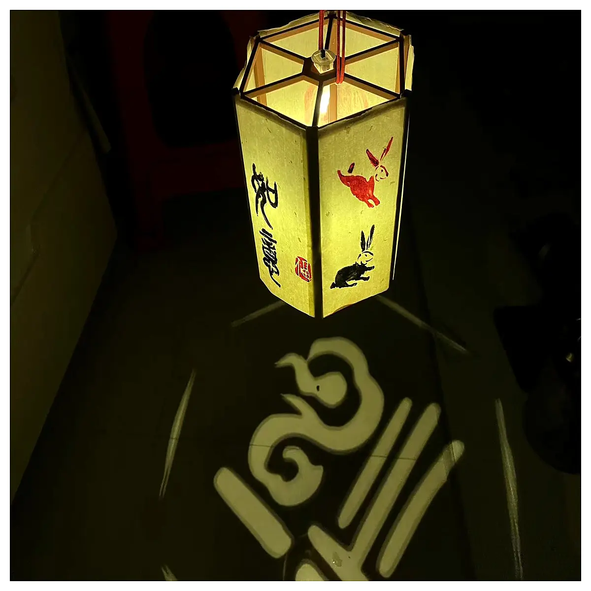 mid autumn festival diy lantern with traditional rubbing projection shadow art craft supplies for kids home decoration
