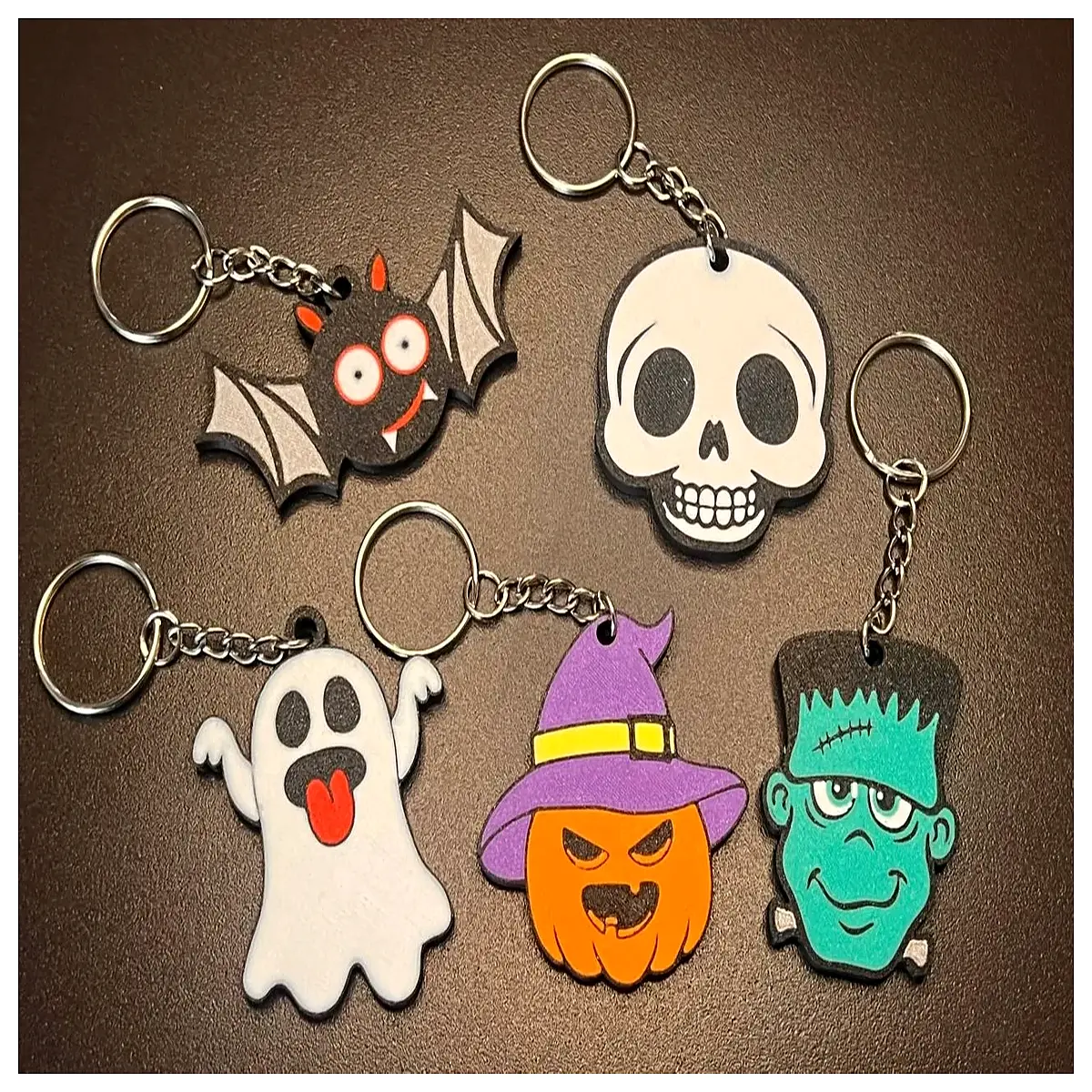 Cute Halloween Keychain Decor Festive Charm Keyring Theme Party Gift Accessories Decoration