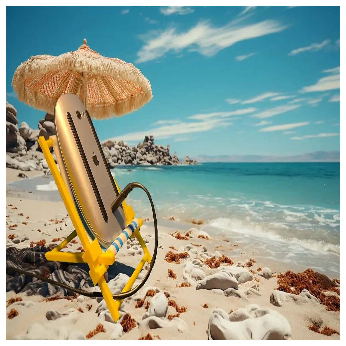 portable folding beach chair with cup holder lightweight compact for camping travel outdoor sun protection