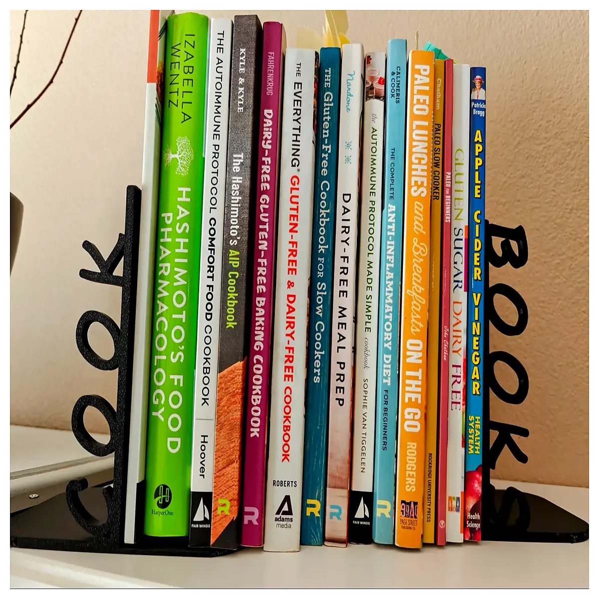 kitchen cookbook holder decorative bookends for recipe organization counter