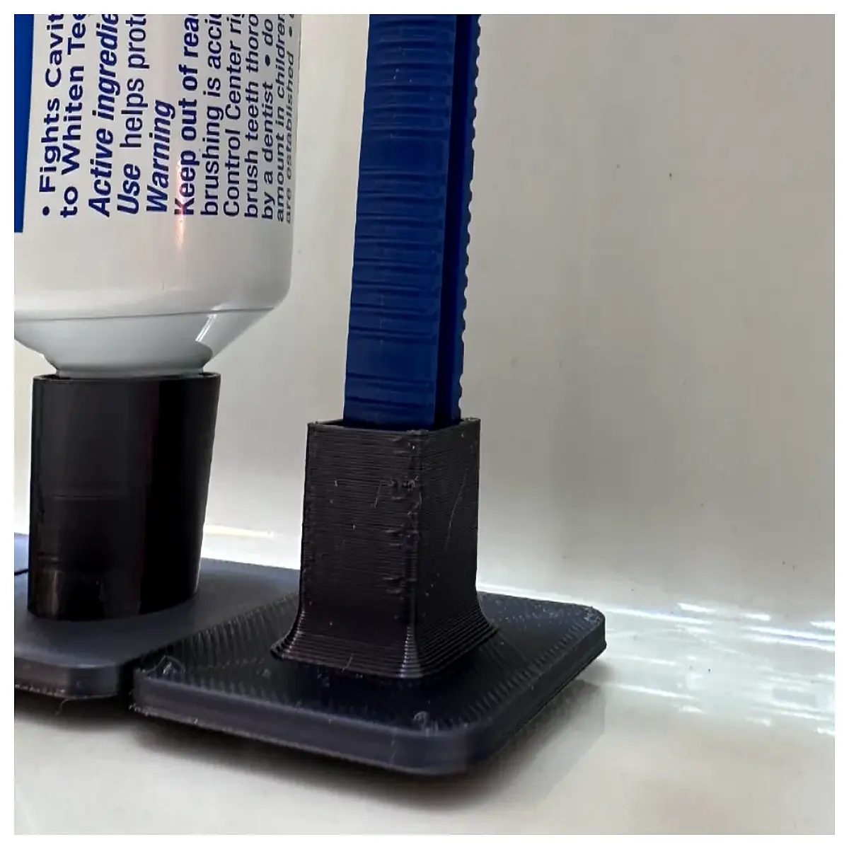 dual purpose holder floss dispenser combo desktop organizer for bathroom sink countertop grooming accessories storage