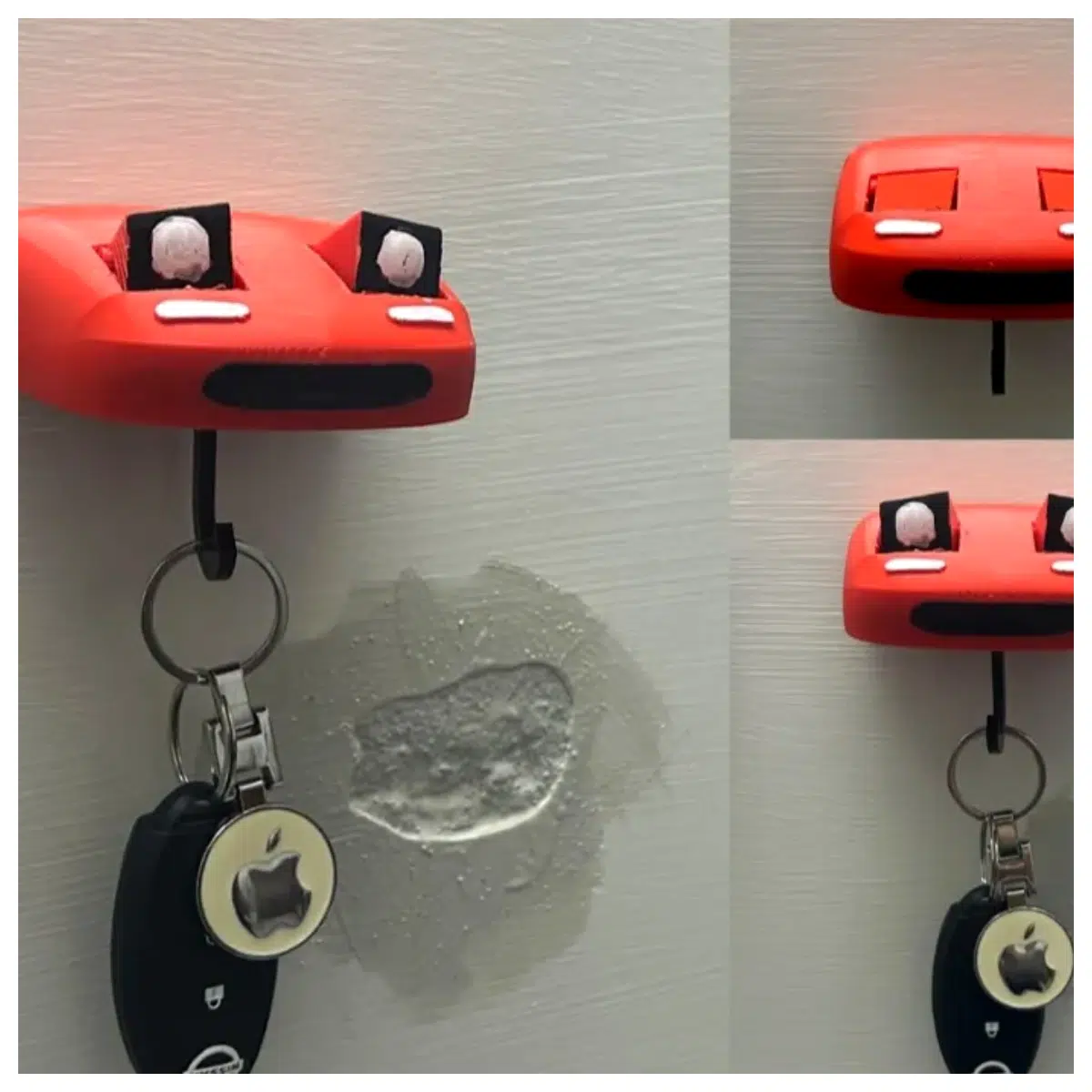 Up Headlight Key Hook Single Hook Car Headlight Key Chain Auto Accessory Key Hook Holder