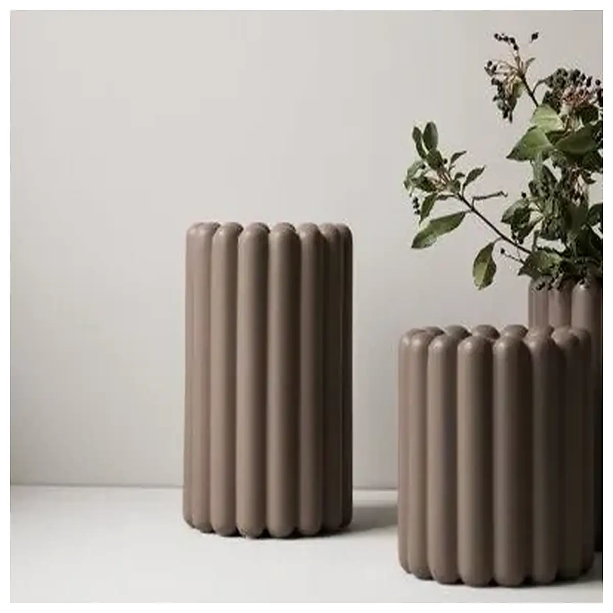 Oval Column Vase Decorative Home Accent Creative Arrangement Modern Geometric Vase Decoration Accessories