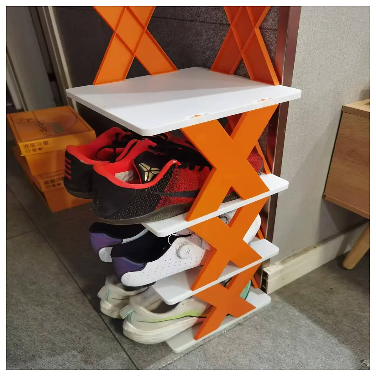 Shoe Display Rack Indoor Shoe Cabinet Simple Design Home Organization Shoe Storage Easy Installation Space Saving