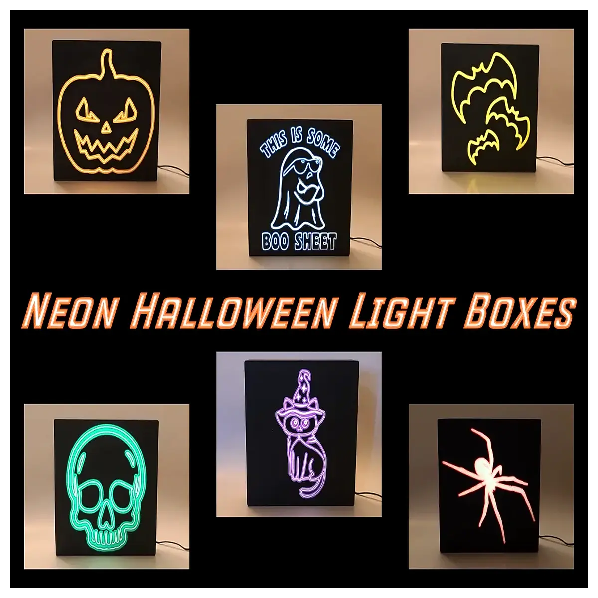 neon sign halloween decoration spooky up for home party yard haunted house outdoor weatherproof