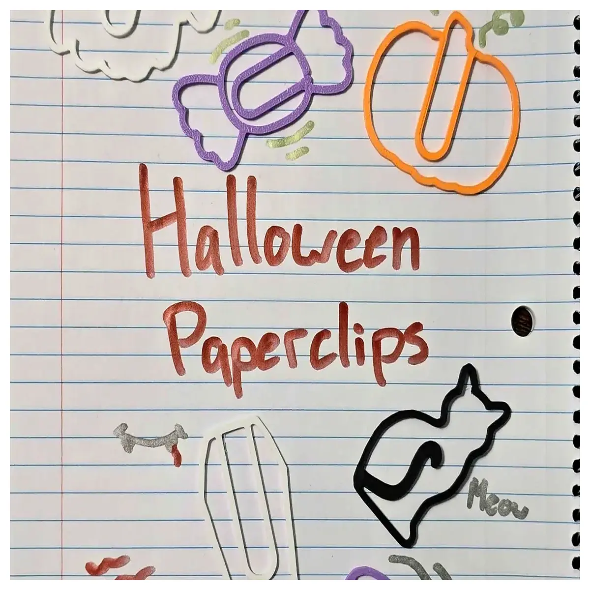 Halloween Paperclips Festive Decoration Creative Gift Party Supplies Halloween Accessories Spooky Clips