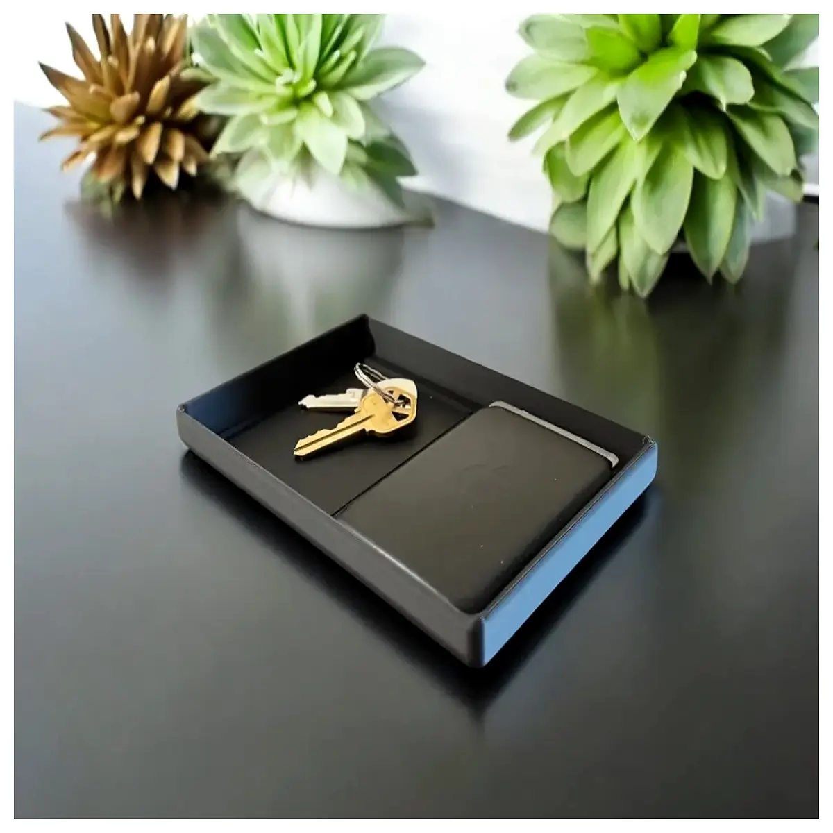 Key Holder Tray Small Desktop Key Organizer Car Key Case Automotive Accessories Compact Key Stand for Car Decoration
