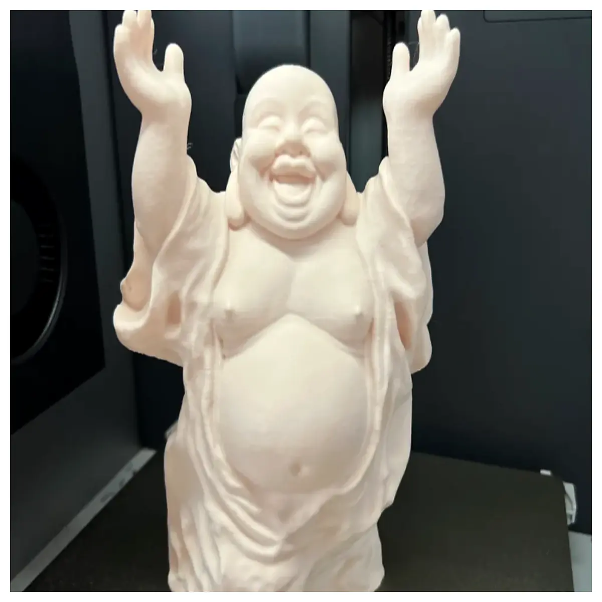 standing laughing buddha statue resin garden decor happy home office lucky money feng shui