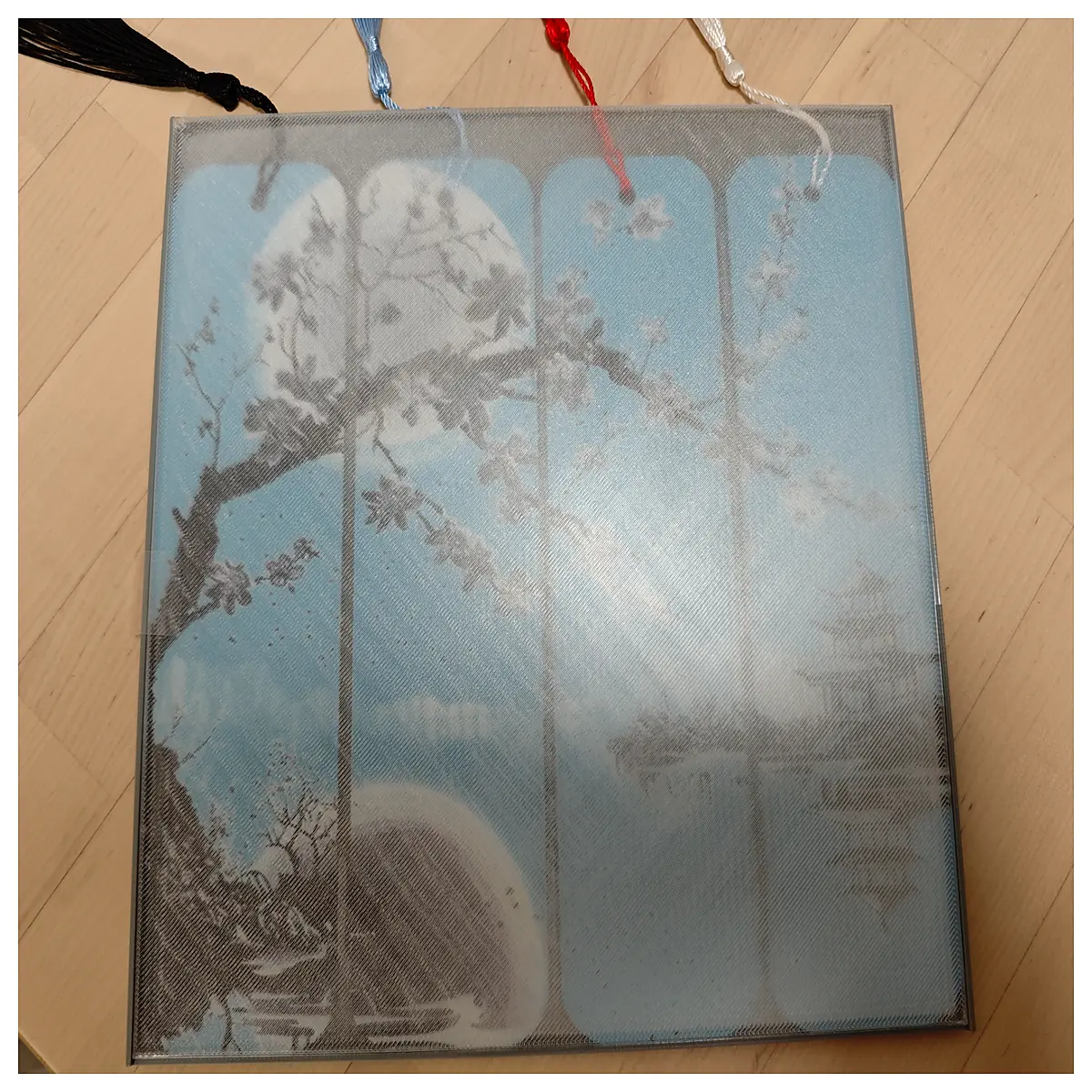 clear acrylic bookmark organizer box with dividers for reading notes and bookmarks storage